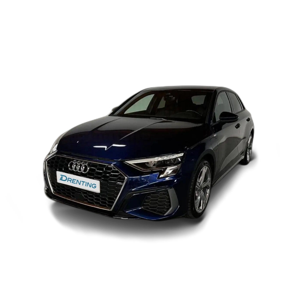 Renting Audi A3 Sportback 40 TFSIe S line S tronic Azul