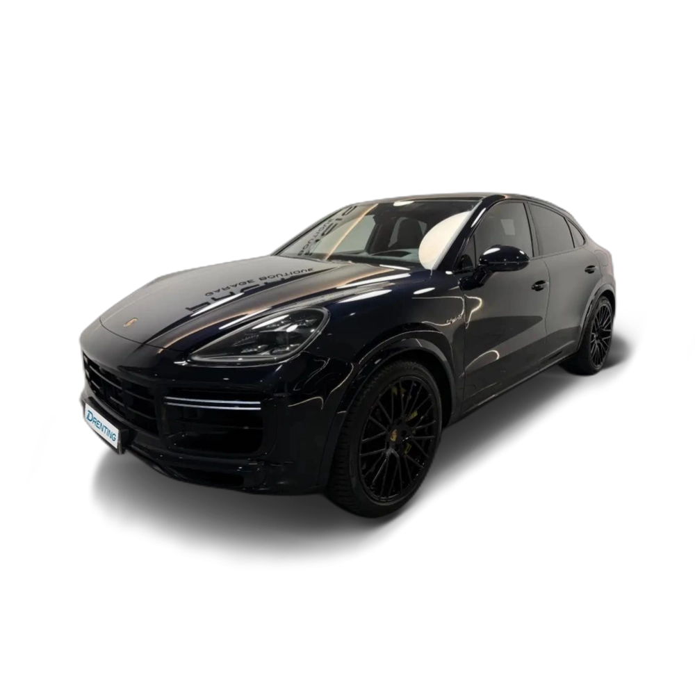 Renting Porsche Cayenne Turbo S E-Hybrid Coupé Aut. Azul