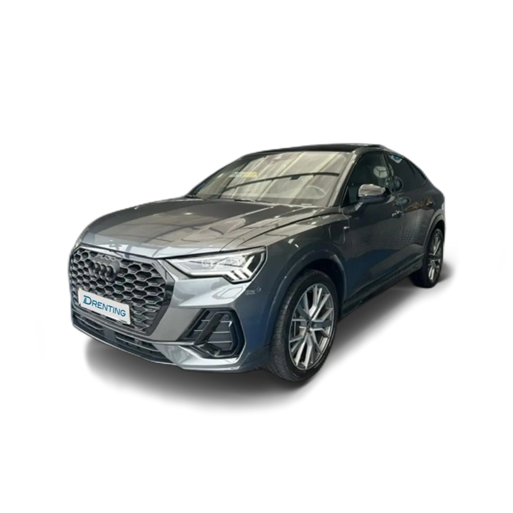 Renting Audi Q3 Sportback 45 TFSIe Black line S-tronic Gris