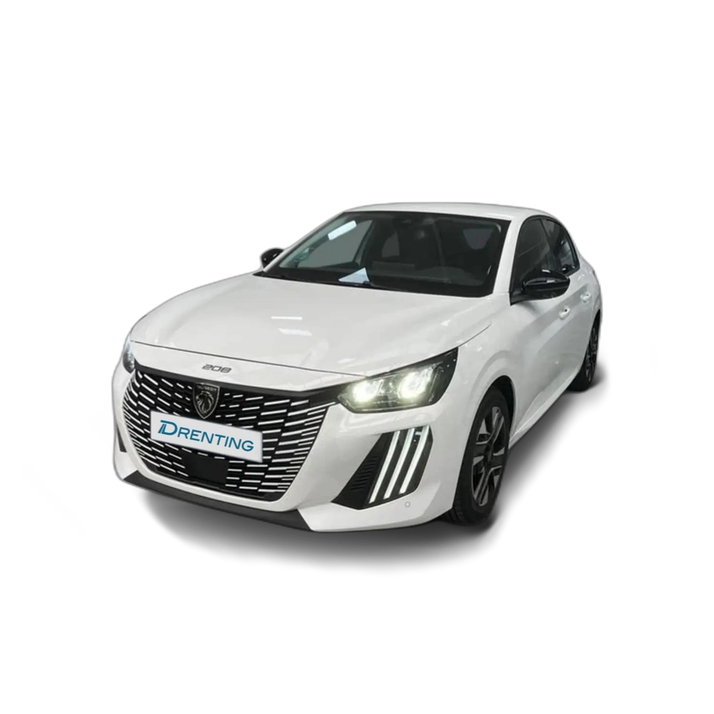 Renting Peugeot 208 1.2 73KW ALLURE 100 5P Blanco