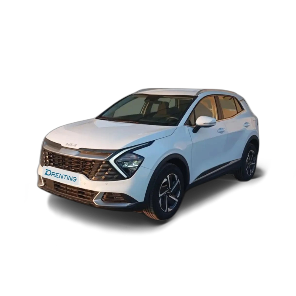 Renting Kia Sportage 1.6 T-GDi HEV Drive 215 Blanco