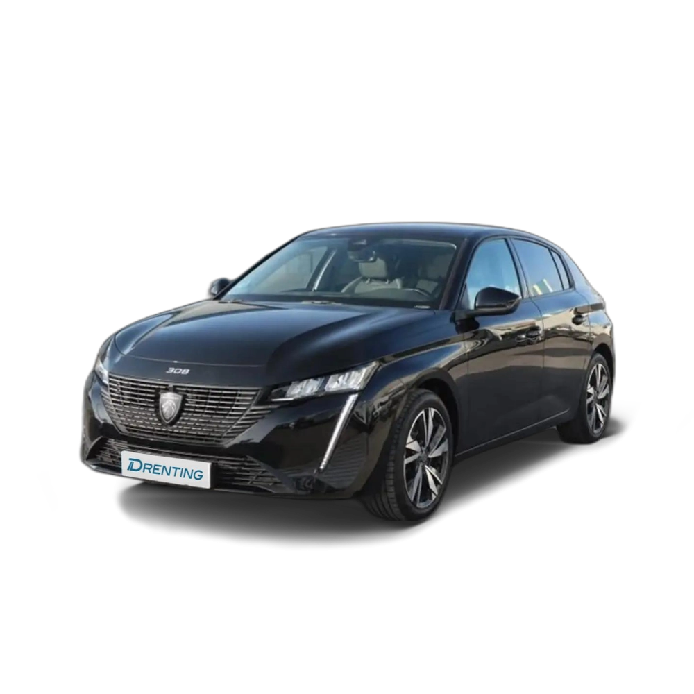 Renting Peugeot 308 Allure 130CV S&amp;S Manual 5 Puertas Negro