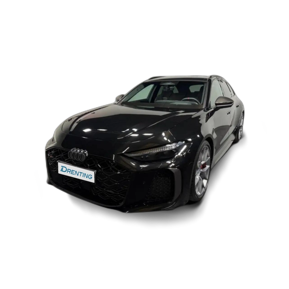 Renting Audi RS5 Avant TFSI e-hybrid Tiptronic 470kW Negro 1