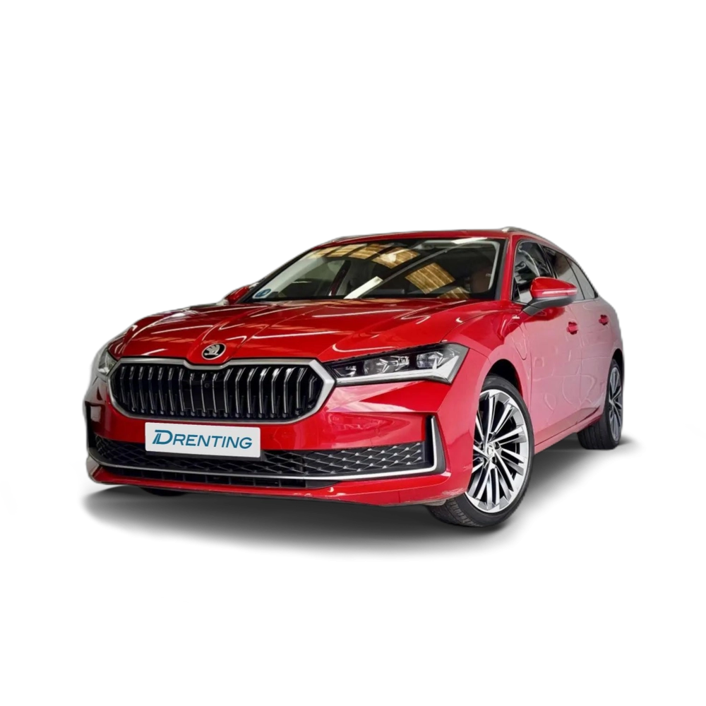 Renting Skoda Superb Combi 1.5 PHEV TSI IV L&amp;K 150kW Rojo
