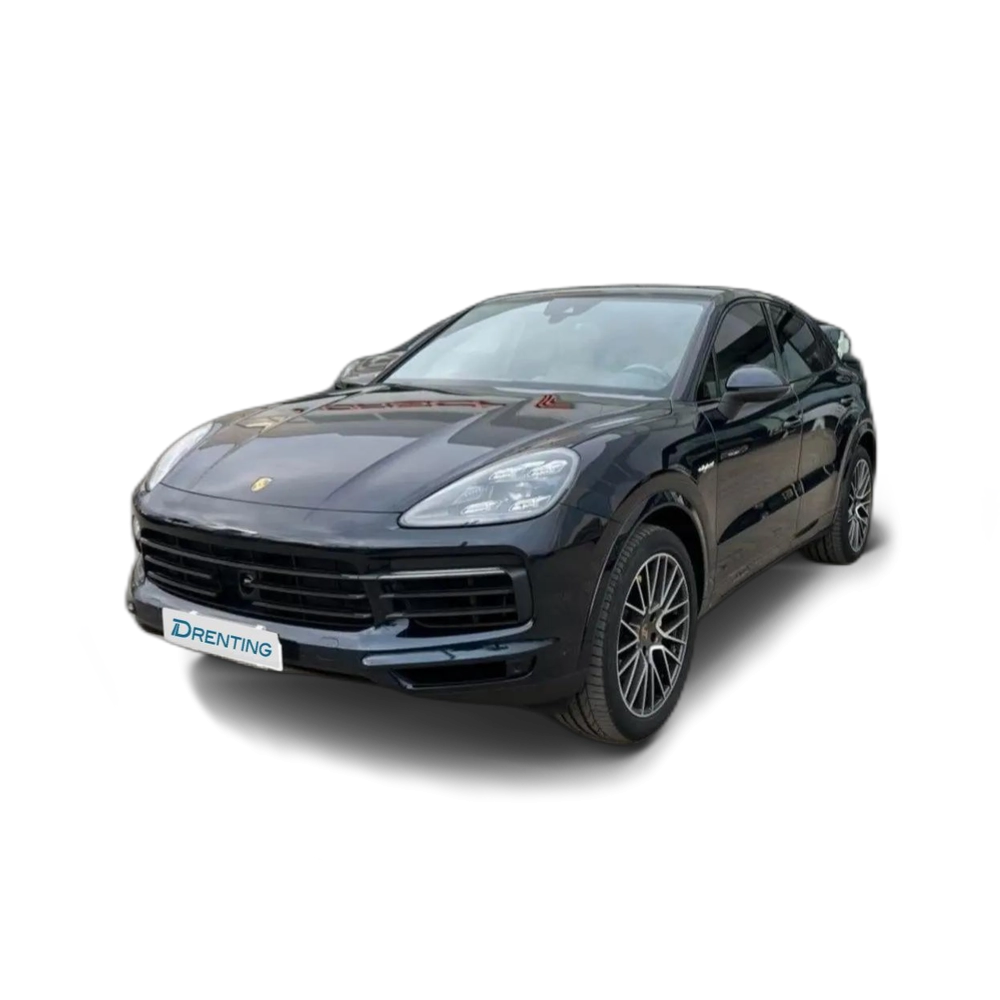 Renting Porsche Cayenne E-Hybrid Coupé Aut. Azul