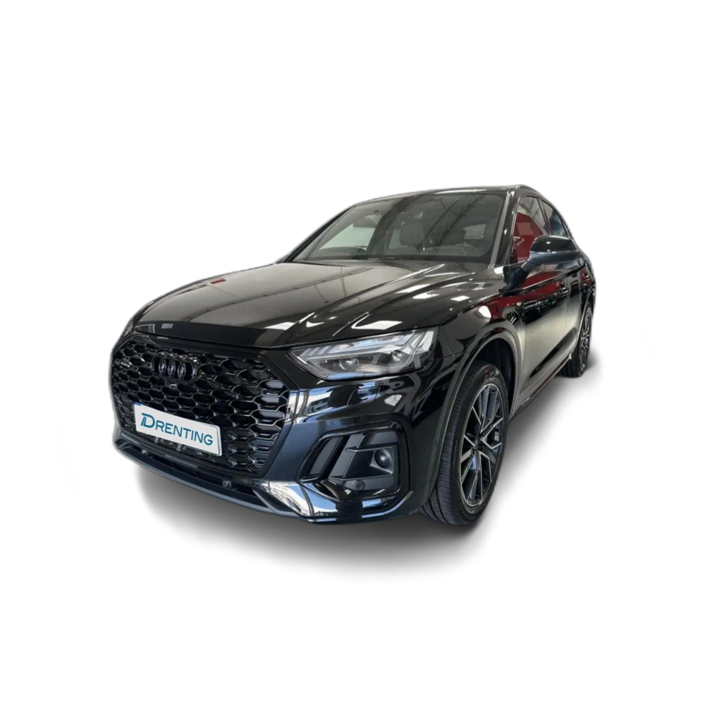 Renting Audi Q5 Sportback 55 TFSIe Black line quattro-ultra S tron Negro